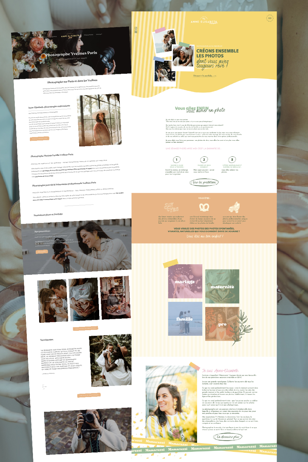 avant-après site internet showit photographe - Anne Elisabeth Jung