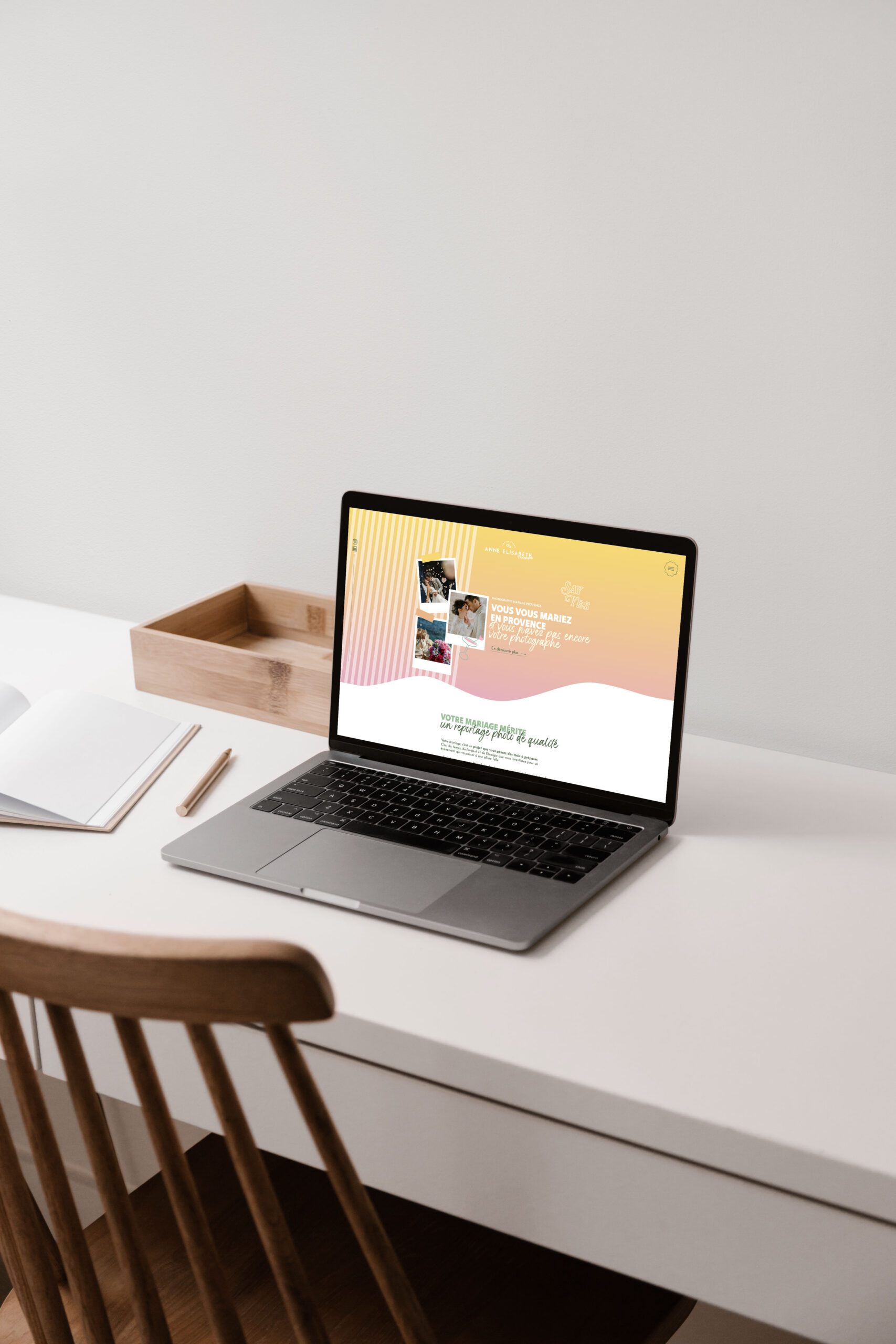 mockup site Anne Elisabeth - page mariage